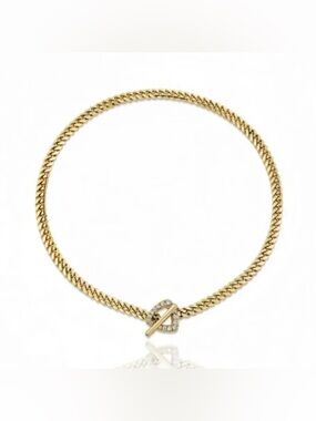 Infinity Necklace in Gold by Anna Zuckerman